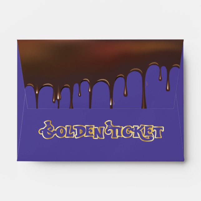 Enveloppes Billet d'or, fête du chocolat (Dos (Haut rabat))