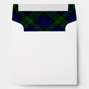 Enveloppes Black Watch Tartan bleu vert Plaid