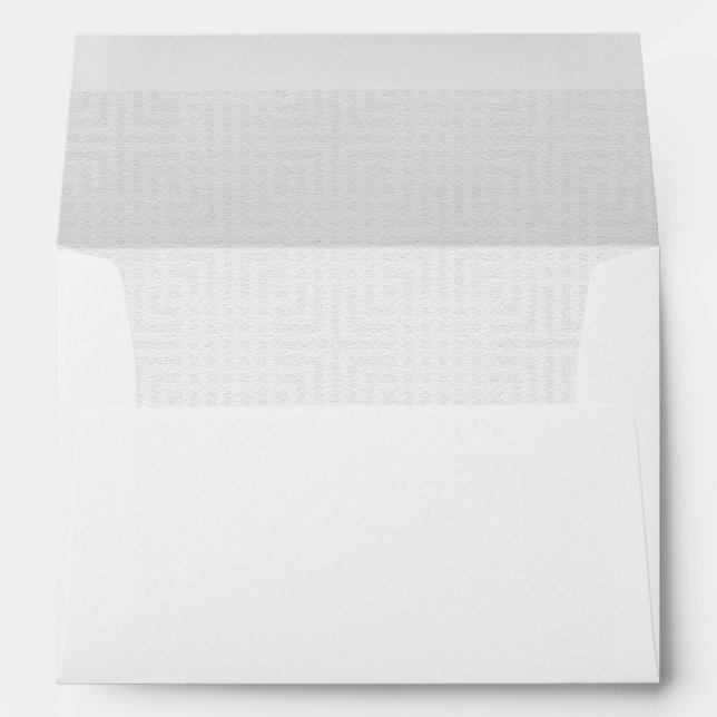 Enveloppes Blanc moderne - Motif Carré (Dos (Bas))