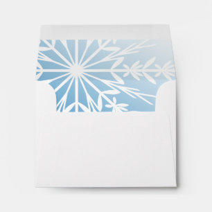 Enveloppes Blanche-Neige sur Blue Winter Wedding