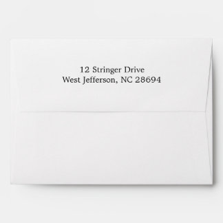 Enveloppes blanches d'adresse de retour