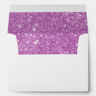 Enveloppes Blancs avec Parties scintillant pourpre