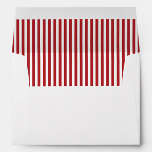 Enveloppes Blancs rouges en bande verticale