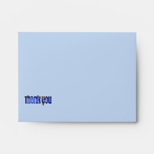 Enveloppes Bleu de Merci (Devant)