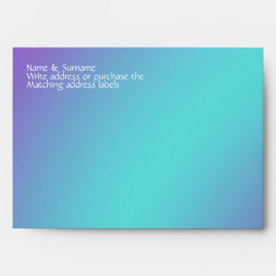 Enveloppes Bleu lilas d'étoiles de mer pourpre