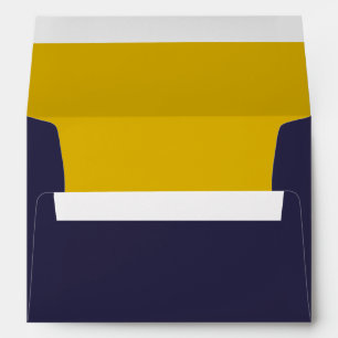 Enveloppes bleu marine et or A7