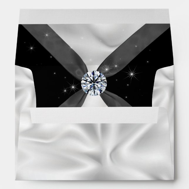 Enveloppes Bleu noir et blanc classique (Dos (Bas))