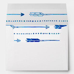 Enveloppes bleues de Boho et turquoises tribales
