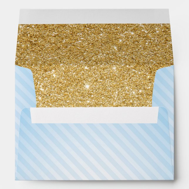 Enveloppes bleues et dorées, Twinkle Little Star (Dos (Bas))