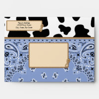 Enveloppes Blue Cowboy, style Bandana A7