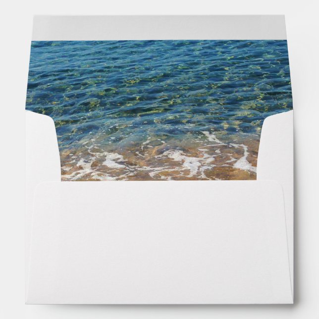 Enveloppes Blue Sea Waves - Beach Water and Sand (Dos (Bas))
