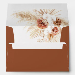 Enveloppes Boho Terracotta   Grandes Pampas modern