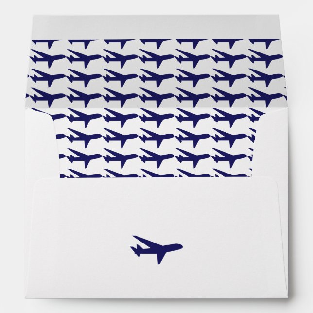 Enveloppes Bon Voyage Avions Bleus (Dos (Bas))