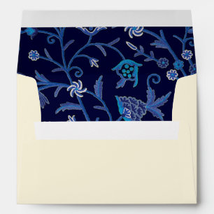 Enveloppes Bonne Pâque. Motif floral et Menorah or