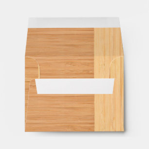 Enveloppes Bordure naturelle de bambou Grain de bois