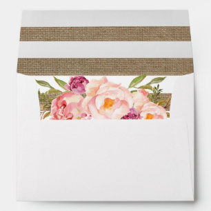 Enveloppes Bracelet floral rustique avec adresse de retour