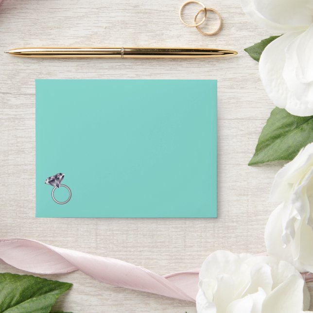 Enveloppes BRIDE & CO Diamond Rings Fête des mariées Party (Wedding)