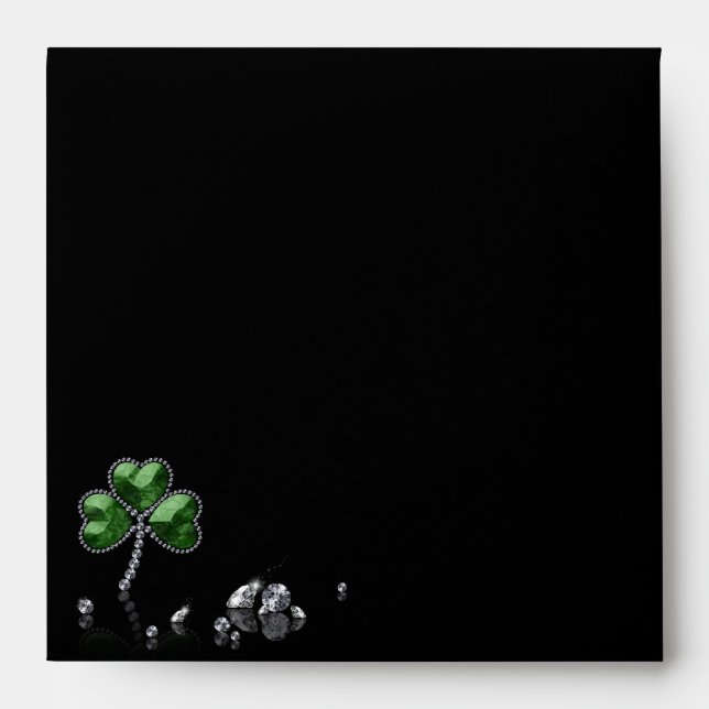 Enveloppes Brilliant Happy St. Patrick's Day Diamonds (Devant)