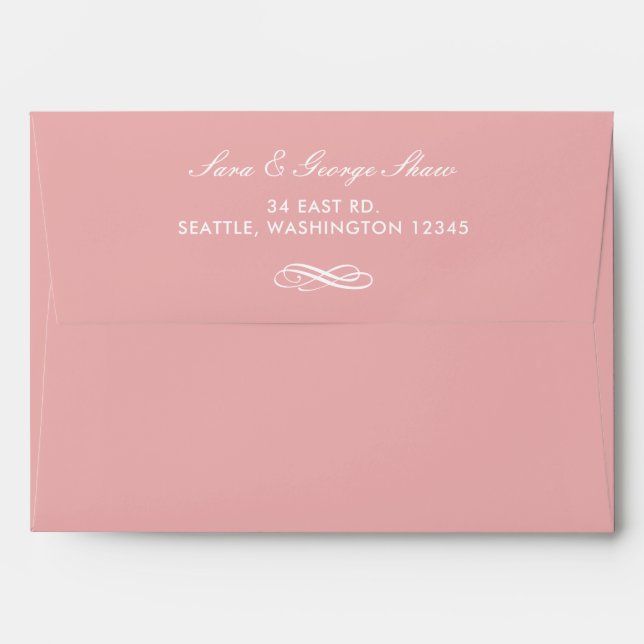 Enveloppes Brouiller les invitations de mariage simples (Dos (Haut rabat))