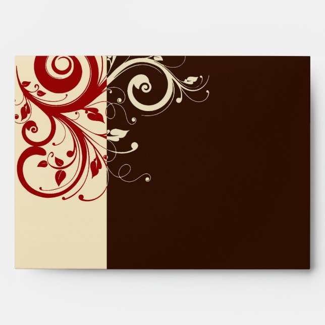 Enveloppes Brown/Crème/Flèche inverse rouge (Devant)