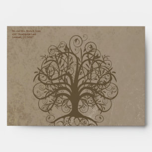 Enveloppes Brown du Mariage de l'arborescence des 