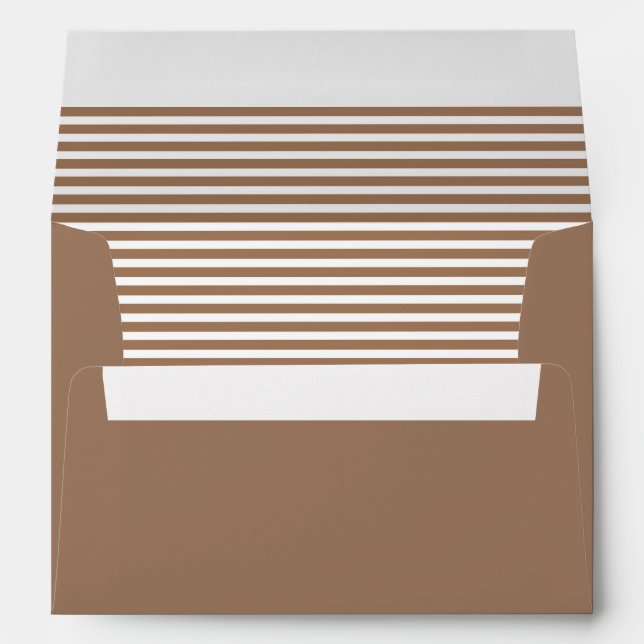 Enveloppes Brown poussiéreux et blanc rayé (Dos (Bas))