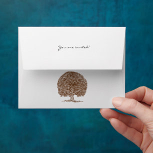 Enveloppes Brown Tree Mariage