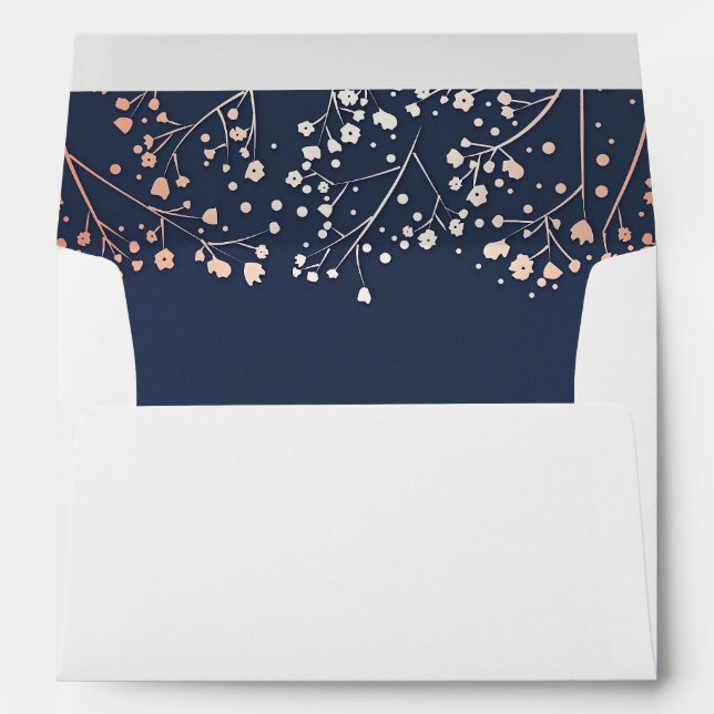 Enveloppes Brûler le souffle de bébé Floral Élégant Mariage d (Dos (Bas))