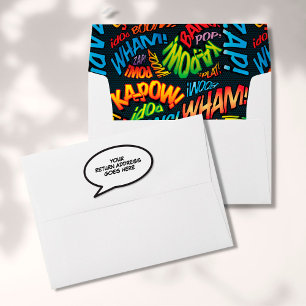 Enveloppes Bulle de dialogue de bande dessinée moderne typogr
