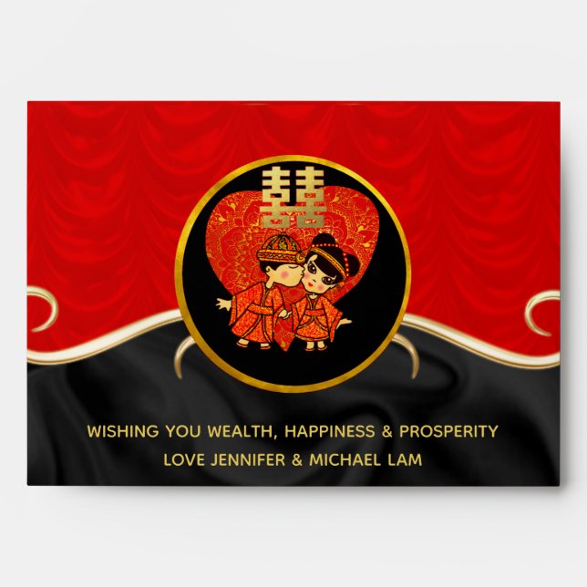 Enveloppes Cadeaux Mariages Red Lucky en Chine (Devant)