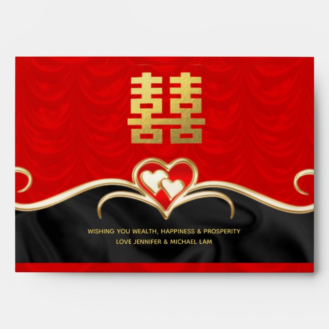 Enveloppes Cadeaux Mariages Red Lucky en Chine (Devant)