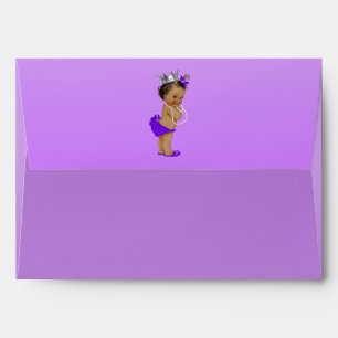 Enveloppes Cadre ethnique de pourpre de princesse baby shower
