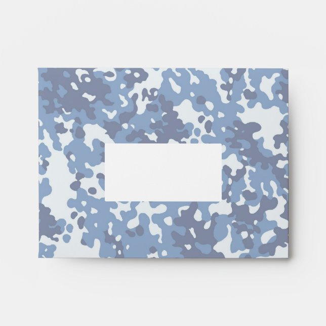 Enveloppes Camouflage bleu ciel numérique (éclairé) (Devant)