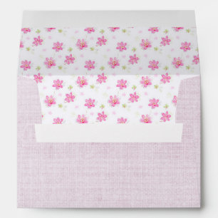 Enveloppes Canevas rose