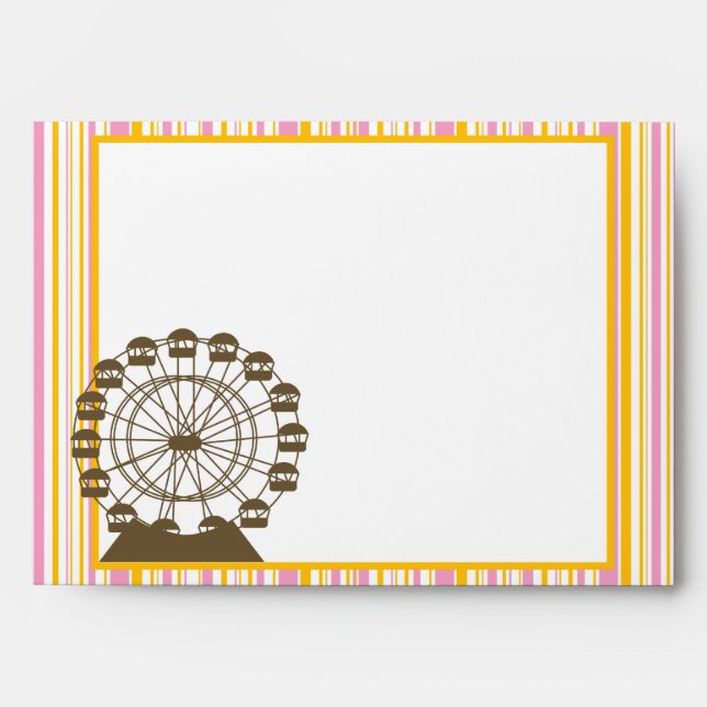 Enveloppes Carnaval 5x7 avec Ferris Wheel (Devant)