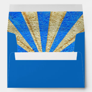 Enveloppes Carnaval de cirque vintage Royal Blue Gold Foil Pa