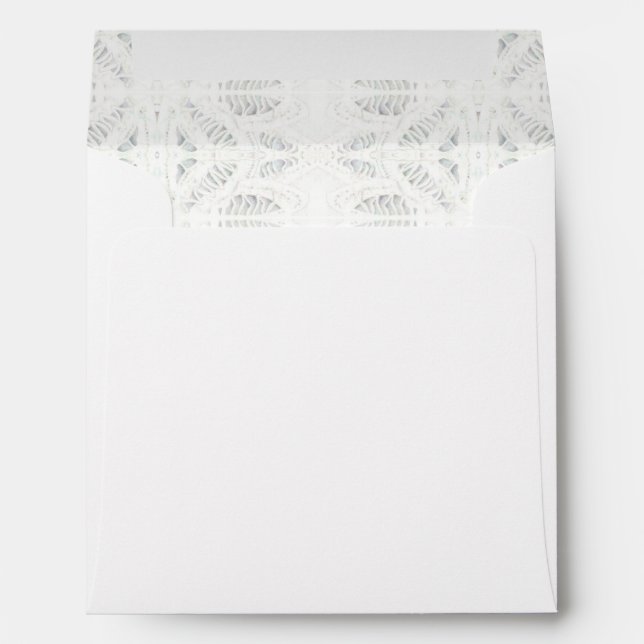 Enveloppes Carré LACE BATTENBURG (5,25 x 5,25 cart (Dos (Bas))