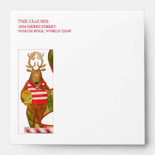 Enveloppes Carrés DASHER REINDEER (5.25 Cartes)