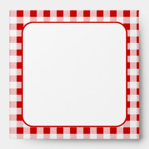 Enveloppes Carrés Motifs rouges