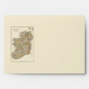 Enveloppes Carte de l'Irlande Papier à lettres Mariage 1862