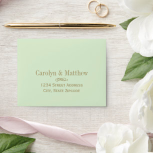 Enveloppes Carte de réponse de mariage vintage vert pistache
