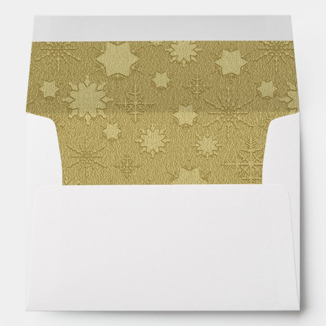 Enveloppes Carte de voeux Gold Star Motif (Dos (Bas))