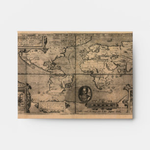 Enveloppes Carte du monde antique 1581 par Nicola van Sype