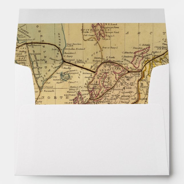 Enveloppes Carte du monde sur la projection des Mercators (Dos (Bas))