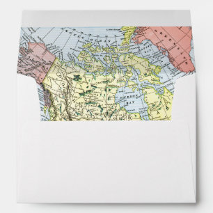 ENVELOPPES CARTE : L'AMÉRIQUE DU NORD, 1890