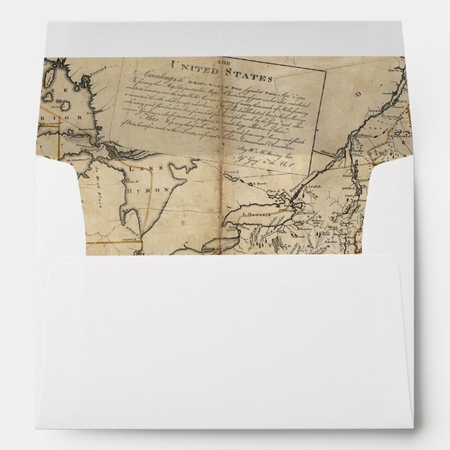 Enveloppes CARTE : Les ETATS-UNIS, 1783 (Dos (Bas))