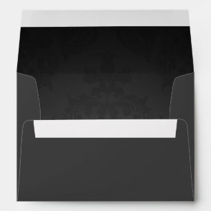 Enveloppes Carton d'invitation de mariage élégant gris noir s