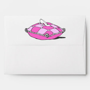 Enveloppes Cendrillon sur l'art Vintage rose Coussin