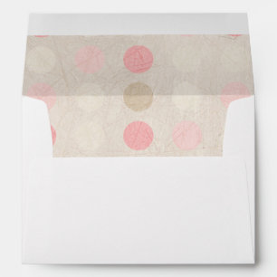 Enveloppes Cercles blancs et Brown roses Vintages