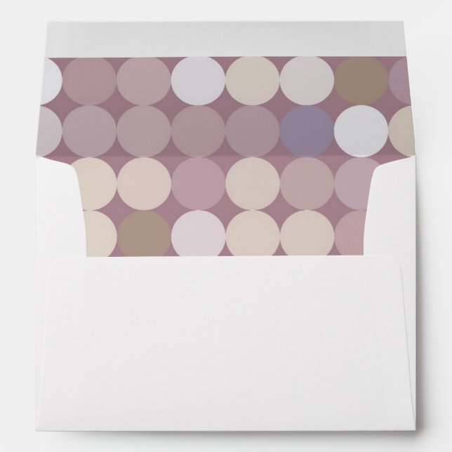 Enveloppes Cercles de tissu motif abstrait (Dos (Bas))